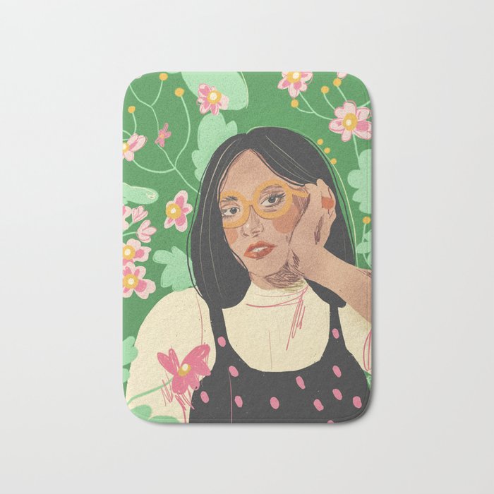 Green portrait Bath Mat Gallery Image 1