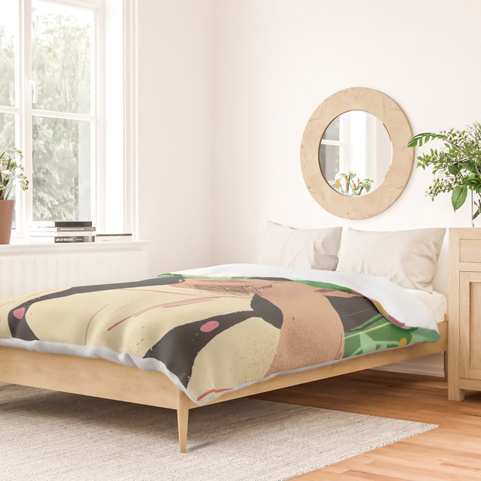 Green portrait Duvet Cover Gallery Image 2