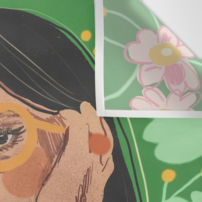 Green portrait Wall Tapestry Gallery Image 3