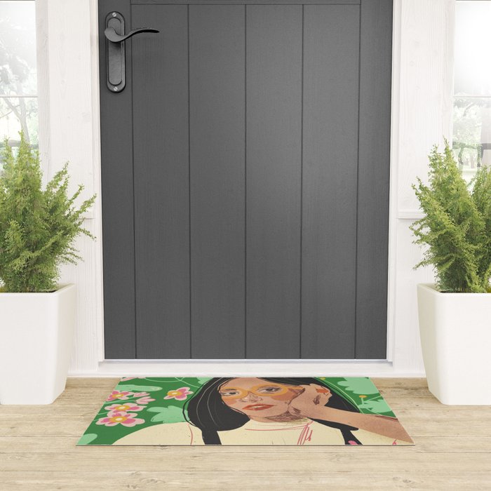 Green portrait Welcome Mat Gallery Image 3