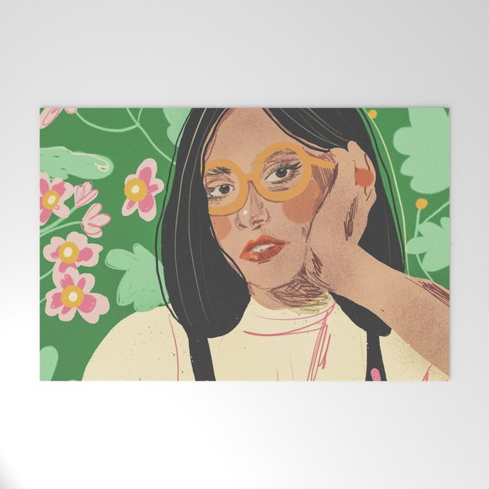 Green portrait Welcome Mat Gallery Image 1