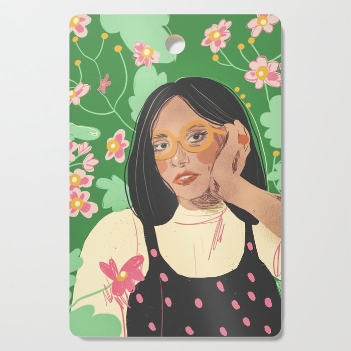Green portrait Cutting Board Gallery Image 1