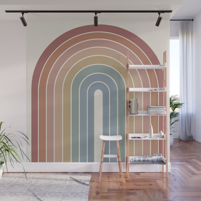Gradient Arch XXIV Earthy Mid Century Modern Rainbow Wall Mural Gallery Image 1