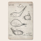 Golf Driver Patent - Golf Art - Antique Cutting Board Gallery Image 1