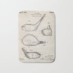 Golf Driver Patent - Golf Art - Antique Bath Mat Gallery Image 1