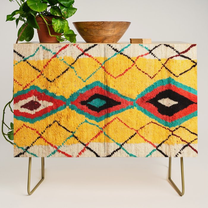 Antique Moroccan Rug Print Credenza Gallery Image 1