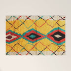 Antique Moroccan Rug Print Welcome Mat Gallery Image 1