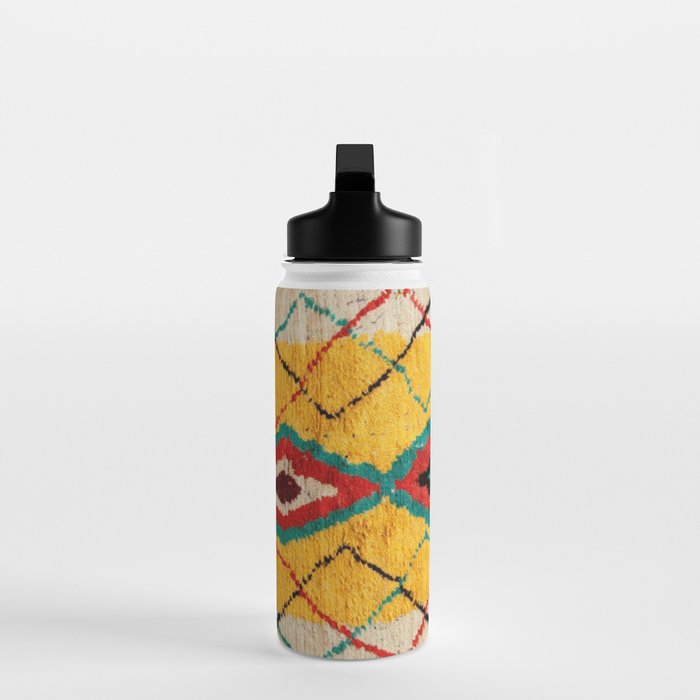 Antique Moroccan Rug Print Water Bottle Gallery Image 3
