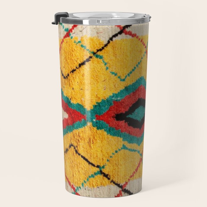 Antique Moroccan Rug Print Travel Mug Gallery Image 3
