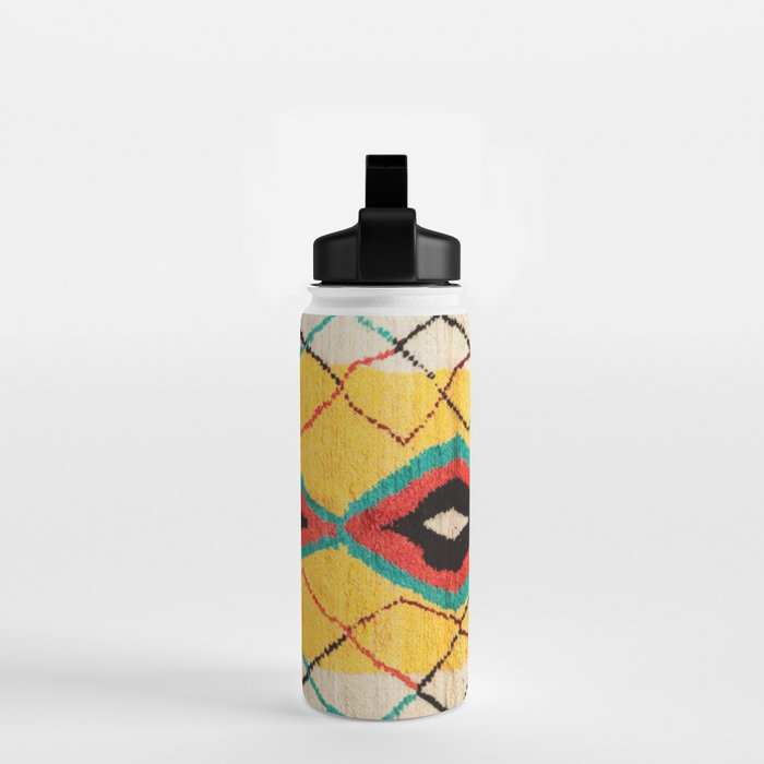 Antique Moroccan Rug Print Water Bottle Gallery Image 2
