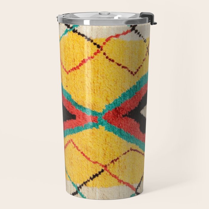 Antique Moroccan Rug Print Travel Mug Gallery Image 2