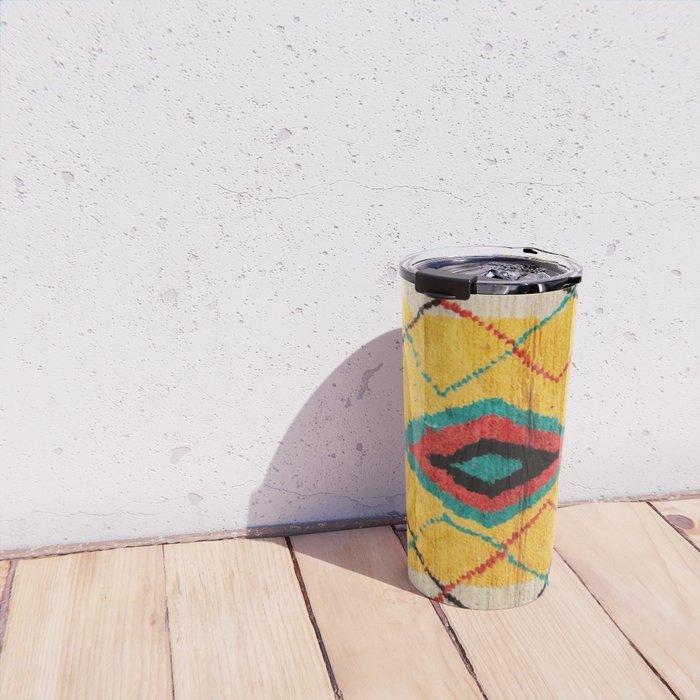Antique Moroccan Rug Print Travel Mug Gallery Image 4