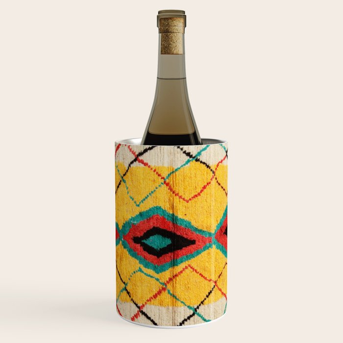 Antique Moroccan Rug Print Wine Chiller Gallery Image 1