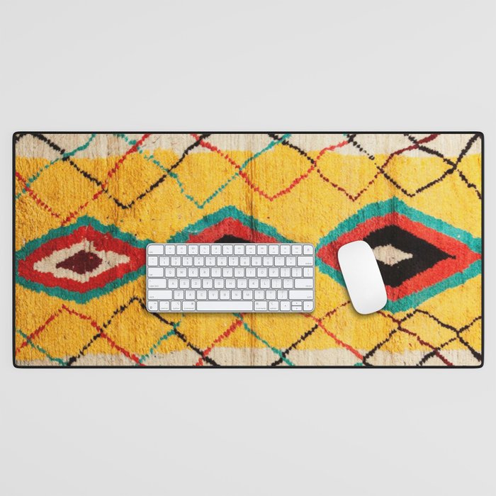 Antique Moroccan Rug Print Desk Mat Gallery Image 1