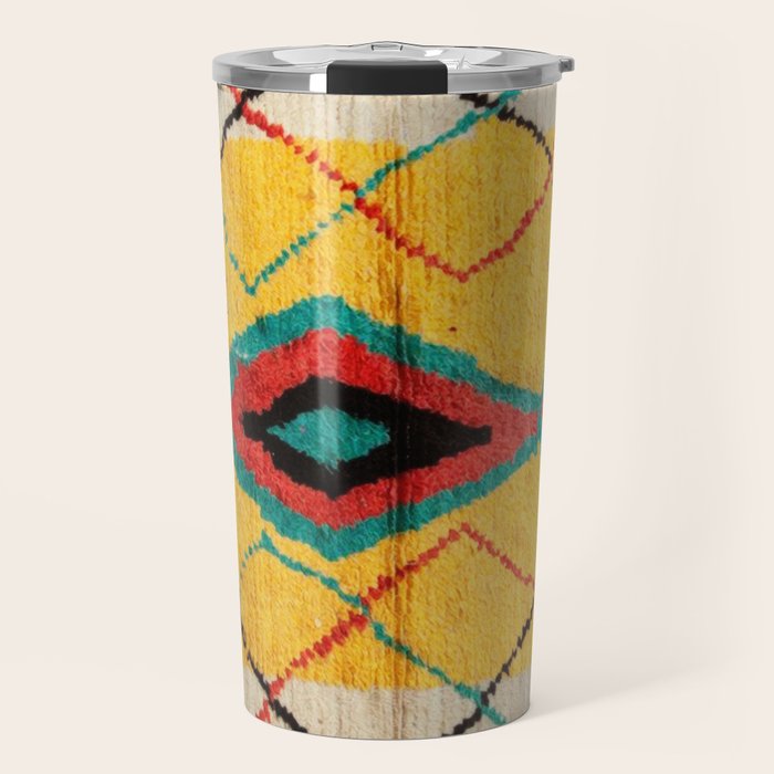 Antique Moroccan Rug Print Travel Mug Gallery Image 1