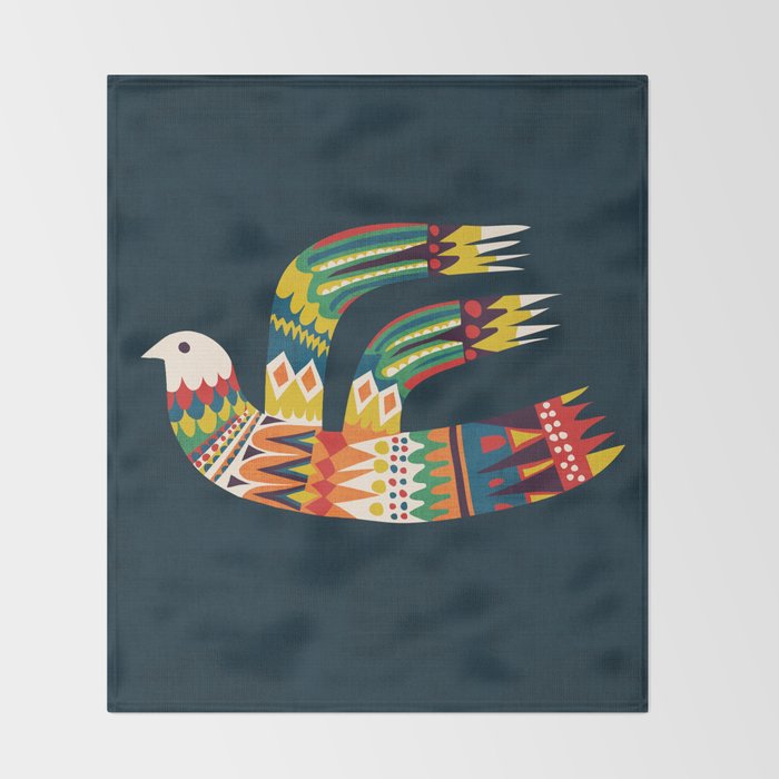 Native Bird Throw Blanket Gallery Image 2