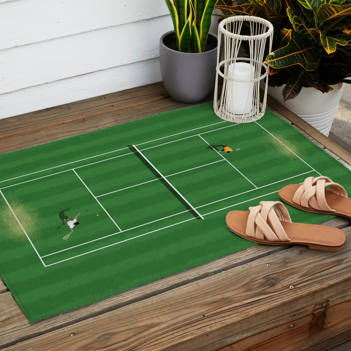 Wimbledon Game  Outdoor Rug Gallery Image 2