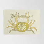 cancer zodiac surfy theme // retro surf art by surfy birdy Rug Gallery Image 2