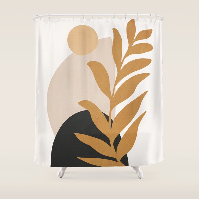 Abstract Art /Minimal Plant 11 Shower Curtain Gallery Image 1