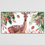 Cute, Watercolor, Deer Painting Desk Mat Gallery Image 3
