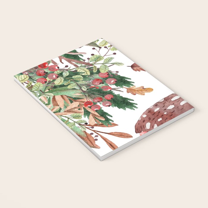 Cute, Watercolor, Deer Painting Notebook Gallery Image 3