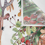 Cute, Watercolor, Deer Painting Wall Tapestry Gallery Image 3