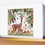 Cute, Watercolor, Deer Painting Wall Mural Gallery Image 2