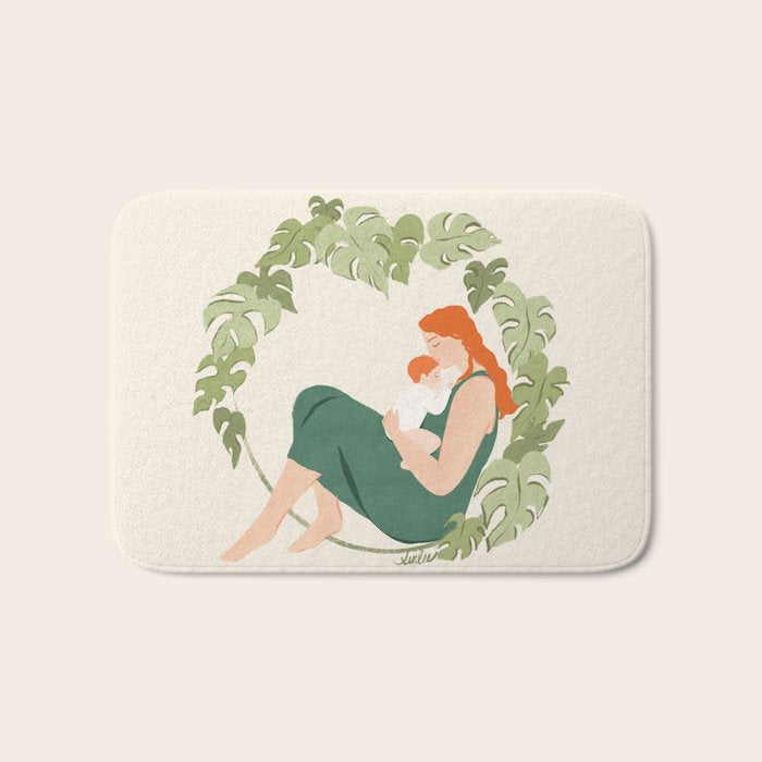 Maternal Bond (Red) Bath Mat Gallery Image 1
