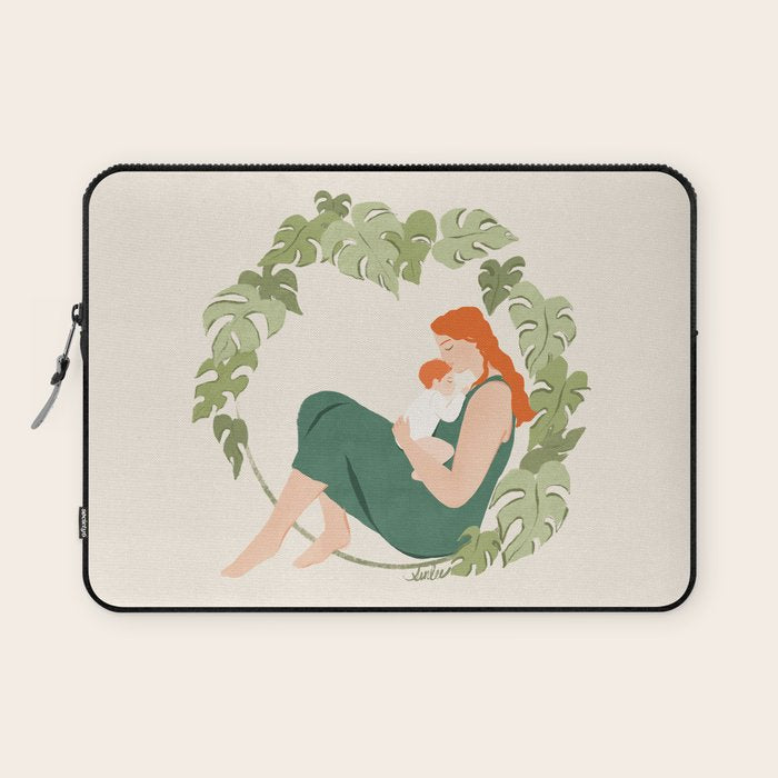 Maternal Bond (Red) Laptop Sleeve Gallery Image 1