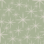 Mid Century Modern Twinkling Retro Starburst Pattern in Sage Green and Beige Coffee Mug Gallery Image 2
