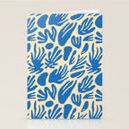 Blue nature leaf shape art pattern Stationery Card Gallery Image 2