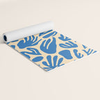 Blue nature leaf shape art pattern Yoga Mat Gallery Image 2