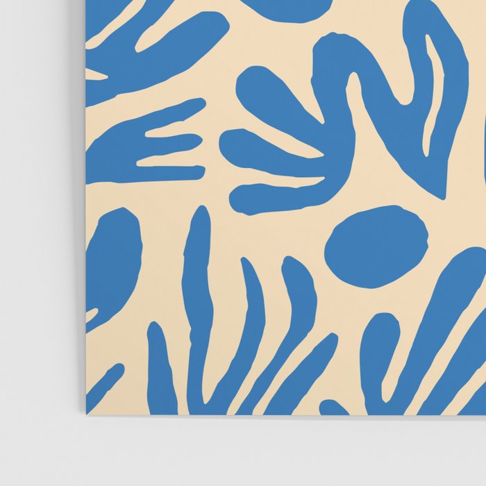 Blue nature leaf shape art pattern Poster Gallery Image 3