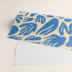 Blue nature leaf shape art pattern Wrapping Paper Gallery Image 2