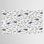 SHARKS poster-white Tablecloth Gallery Image 2