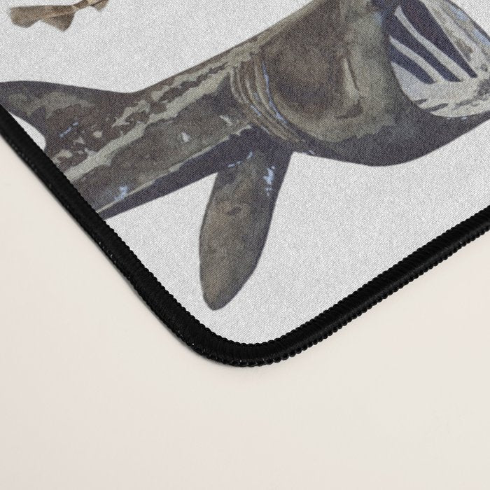 SHARKS poster-white Desk Mat Gallery Image 4