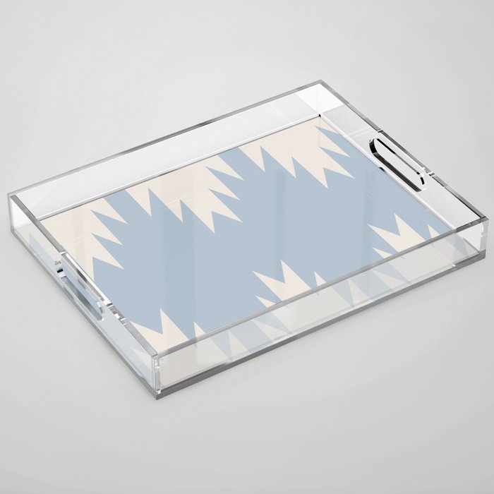 Geometric Southwestern Minimalism - Soft Sky Blue Acrylic Tray Gallery Image 1