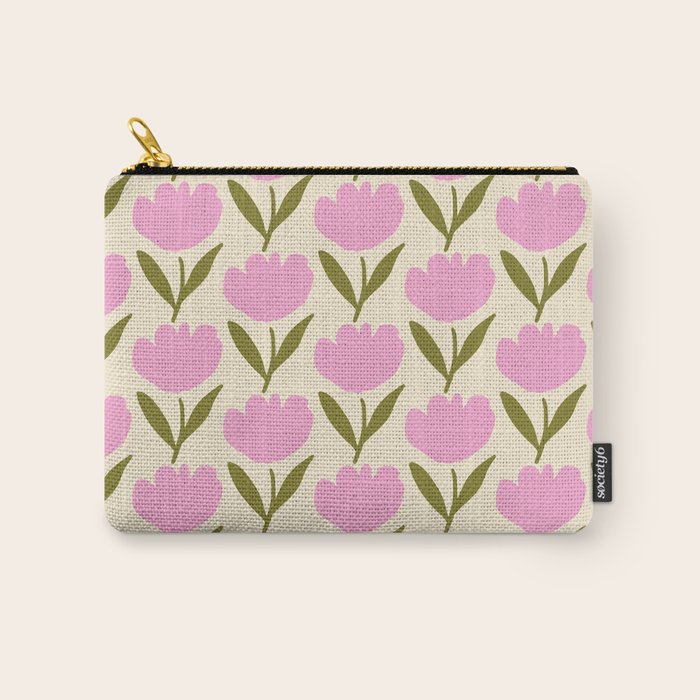 Single Bold Flower - Pink  Carry All Pouch Gallery Image 1