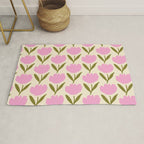 Single Bold Flower - Pink  Rug Gallery Image 1