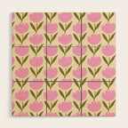 Single Bold Flower - Pink  Wood Wall Art Gallery Image 1