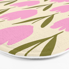 Single Bold Flower - Pink  Bath Mat Gallery Image 3