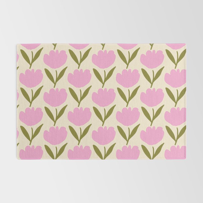 Single Bold Flower - Pink  Rug Gallery Image 2