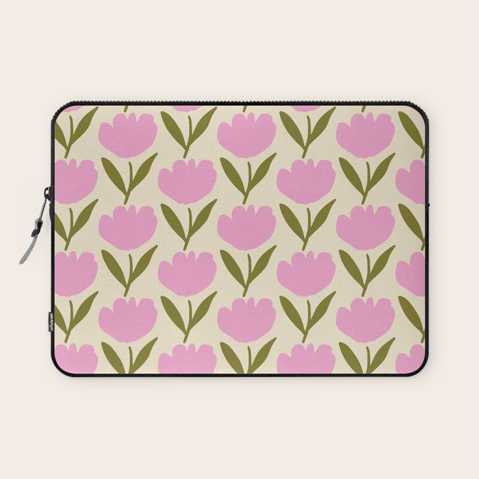 Single Bold Flower - Pink  Laptop Sleeve Gallery Image 1