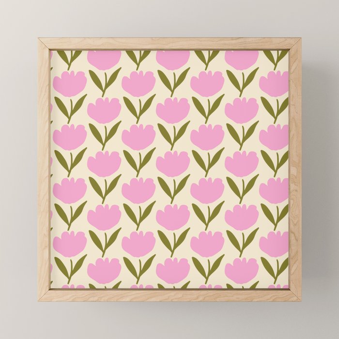Single Bold Flower - Pink  Mini Art Print Gallery Image 1