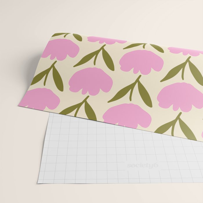 Single Bold Flower - Pink  Wrapping Paper Gallery Image 2