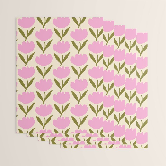 Single Bold Flower - Pink  Wrapping Paper Gallery Image 3