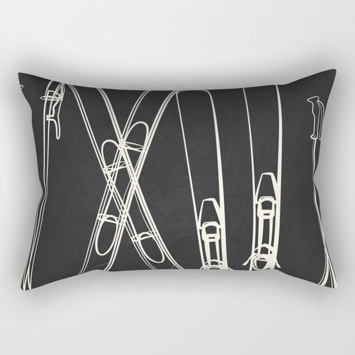 Minimal Skis 1 Rectangular Pillow Gallery Image 2