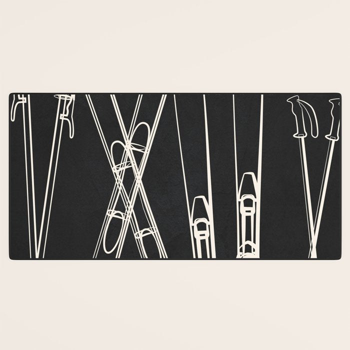 Minimal Skis 1 Desk Mat Gallery Image 3