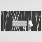 Minimal Skis 1 Desk Mat Gallery Image 1