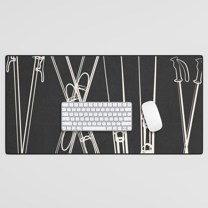 Minimal Skis 1 Desk Mat Gallery Image 1